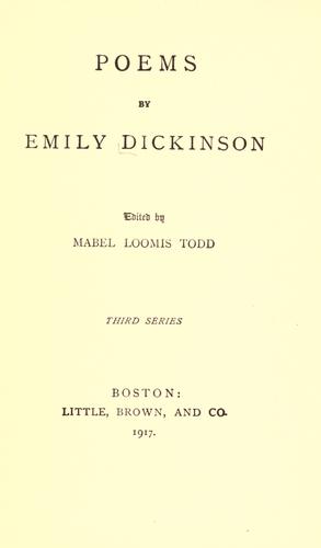 Emily Dickinson: Poems by Emily Dickinson (1896, Little, Brown)