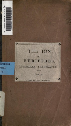 Euripides: The  ion of Euripides (1866, J. Hall)