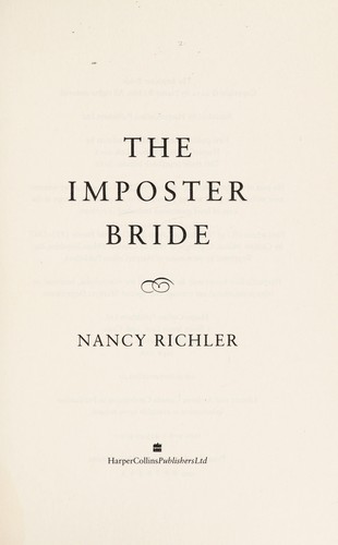 Nancy Richler: The imposter bride (2013, HarperCollins Canada)