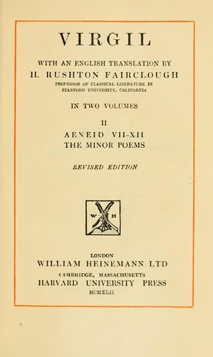 Publius Vergilius Maro: Virgil. (Latin language, 2000, Harvard University Press)