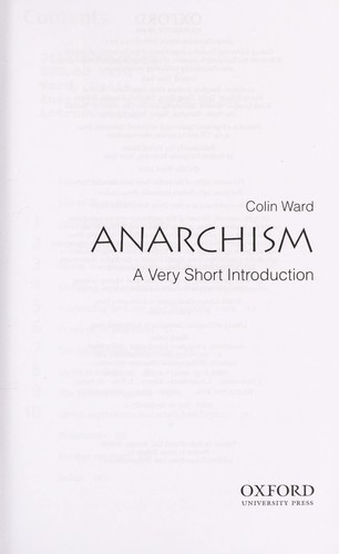 Colin Ward: Anarchism : a very short introduction