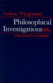 Ludwig Wittgenstein: Philosophical Investigations (Paperback, 1999, Prentice Hall)