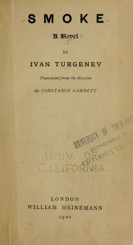 Ivan Sergeevich Turgenev: Smoke (1901, William Heinemann)