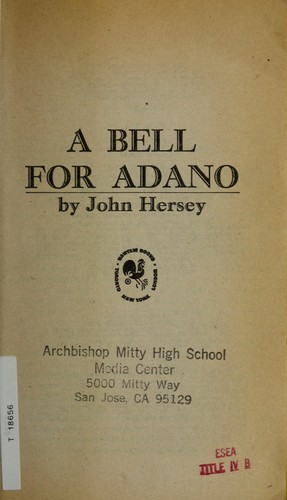 John Hersey: A bell for Adano (1980, Bantam Books)