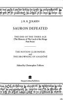 J.R.R. Tolkien: Sauron Defeated (The History of Middle-Earth Volume 9) (Hardcover, 1992, Harper Collins (HarperCollins))