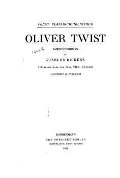Charles Dickens: Oliver Twist (Danish language, 1898, Nordiske Verlag)