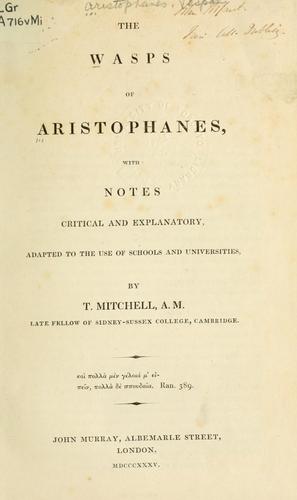 Aristophanes: The wasps (1835, Murray)