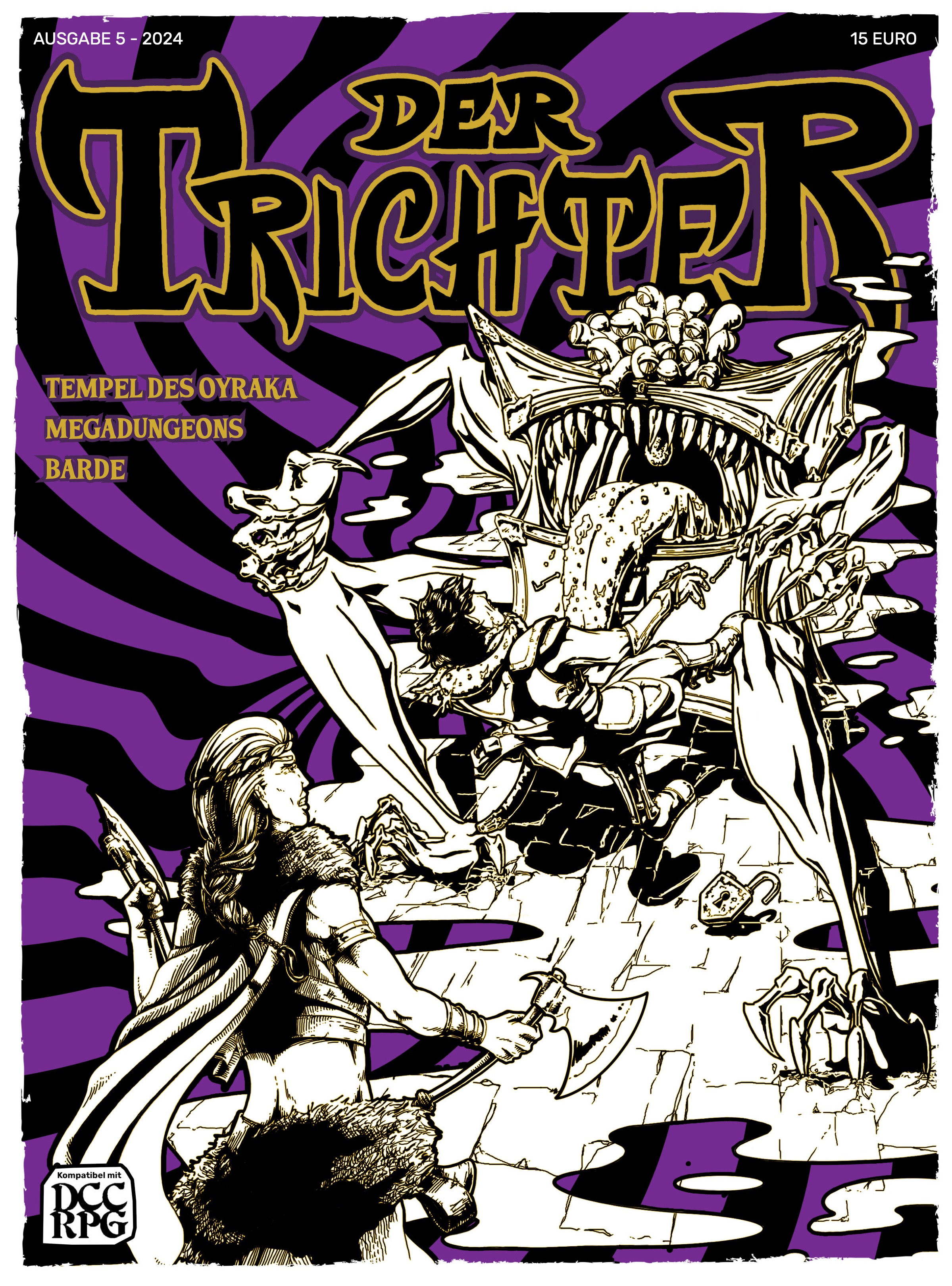 Daniel J. Bishop, Jonas Bourngard, Marc Elsenheimer, Dietmar Krah, Conrad Rodenberg, Eric Patry, Moritz Mehlem, Teetroll, Jose Lira, Kirin Robinson, Denis Bökenkröger, Valentin Gerber: Der Trichter #5 (Paperback, german language, 2024, System Matters Verlag)