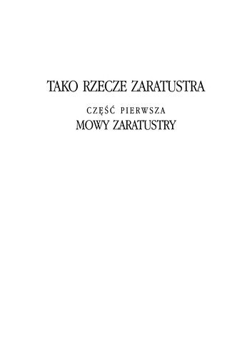 Friedrich Nietzsche: Tako rzecze Zaratustra (Polish language, 2004, Antyk)