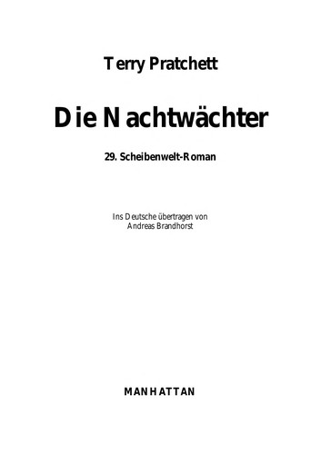 Terry Pratchett: Der Nachtwa chter (German language, 2003, Manhattan)