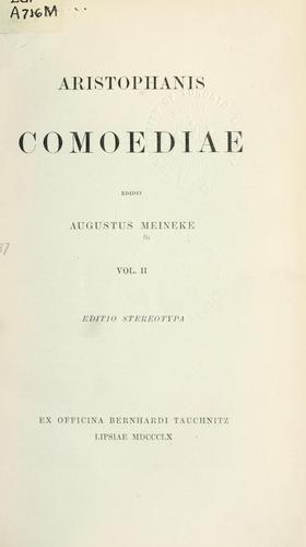 Aristophanes: Comoediae (Ancient Greek language, 1860, Tauchnitz)