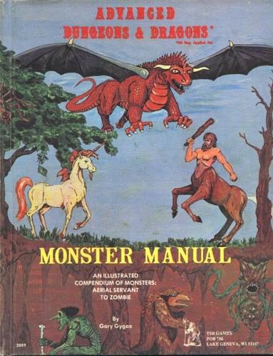 Gary Gygax: Advanced dungeons & dragons, monster manual (1977, TSR Hobbies])