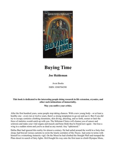 Joe Haldeman: Buying time (1990, Avon Books)