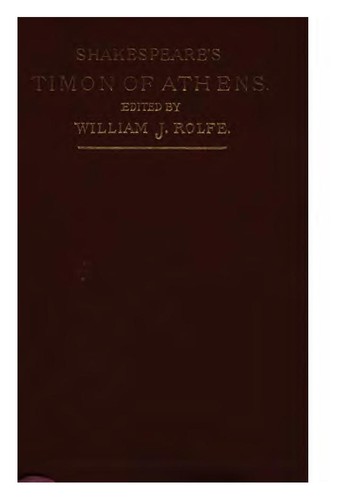 William Shakespeare: Shakespeare's Tragedy of Timon of Athens (1899, Harper & Brothers)