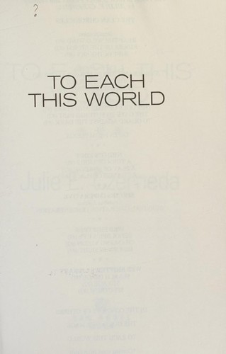 Julie E. Czerneda: To Each This World (2022, DAW)