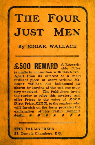 Edgar Wallace: The four just men (1905, The Tallis Press)