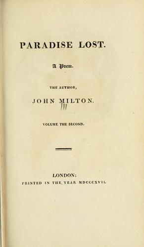 John Milton: Paradise lost (1818, Printed for J. Sharpe by C. Whittingham, Chiswick)