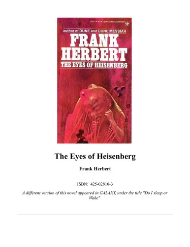 Frank Herbert: Eyes Of Heisenberg (1981, Berkley)