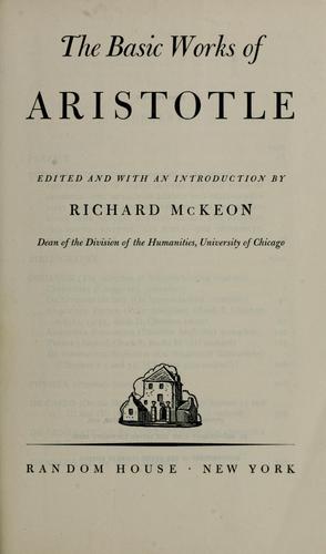 Aristotle: The basic works of Aristotle (1941, Random House)