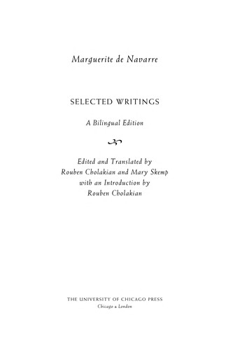 Marguerite Navarre: Selected Writings (Hardcover, French language, 2008, University Of Chicago Press, The University of Chicago Press)