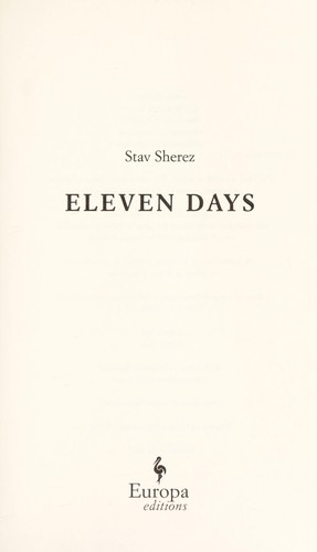 Stav Sherez: Eleven days (2014)