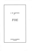 J. M. Coetzee: Foe (1986, Secker & Warburg)