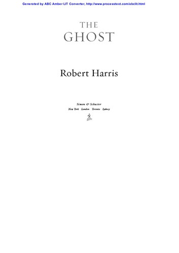 Robert Harris: Ghost (Paperback, 2008, Arrow)