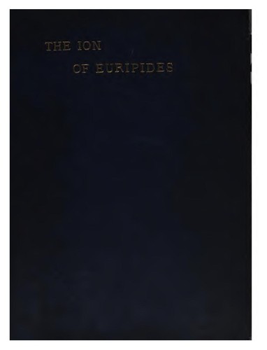 Euripides: The  Ion of Euripides (1889, Williams and Norgate)