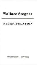 Wallace Stegner: Recapitulations (1980, Fawcett)