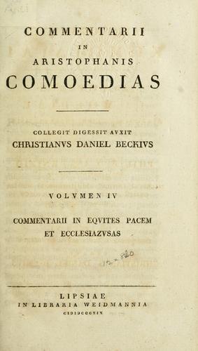 Aristophanes: Comoediae (Ancient Greek language, 1794, Weidmann)