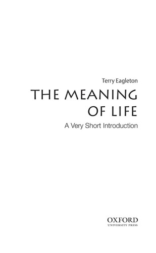 Terry Eagleton: MEANING OF LIFE. (Undetermined language, OXFORD UNIVERSITY PRESS)