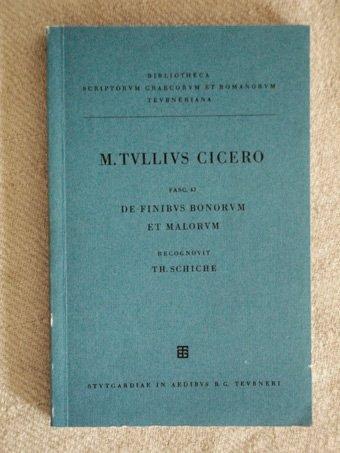 Cicero: De finibus bonorum et malorum (Latin language, 1993)