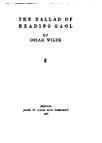 Oscar Wilde: The Ballad of Reading Gaol (1906, John W. Luce and Company)