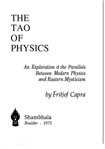 Fritjof Capra: The Tao of physics (1975, Shambhala, distributed in the U.S. by Random House)