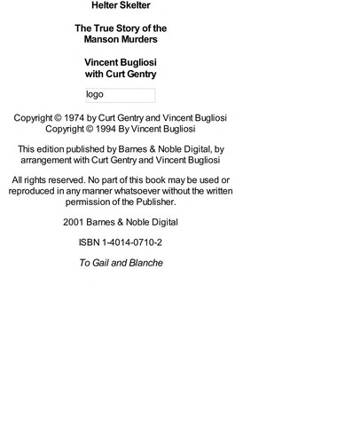 Vincent Bugliosi: Helter skelter (EBook, 2001, Barnes & Noble Digital)