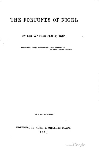 Sir Walter Scott: The Waverley novels. (1870, A. and C. Black)