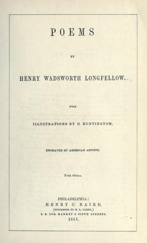 Henry Wadsworth Longfellow: Poems. (1851, H.C. Baird)