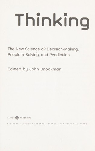 John Brockman: Thinking (2013, Harper Perennial, Haper Perennial)