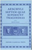 Aeschylus: Septem quae supersunt tragoedias (Ancient Greek language, 1972, E typographeo Clarendoniano)