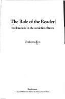 Umberto Eco: The role of the reader (1981, Hutchinson)