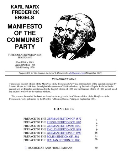 Friedrich Engels, Karl Marx, Friedrich Engels, friedrich engels: Manifesto of the Communist Party (1970, Foreign Languages Press)