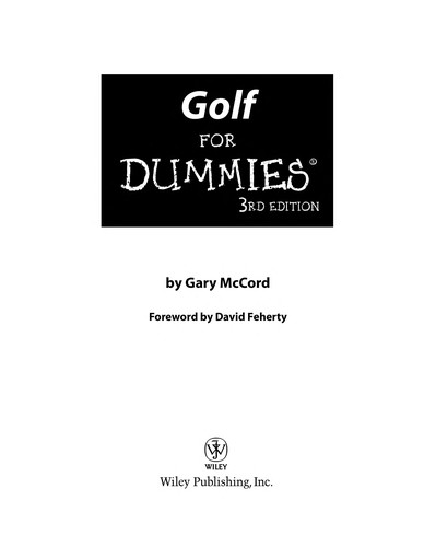 Gary McCord: Golf for dummies (2006, Wiley Pub., Inc.)