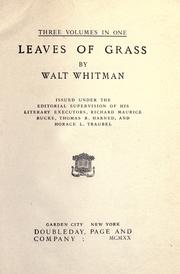 Walt Whitman: Leaves of Grass (1920, Doubleday, Page)