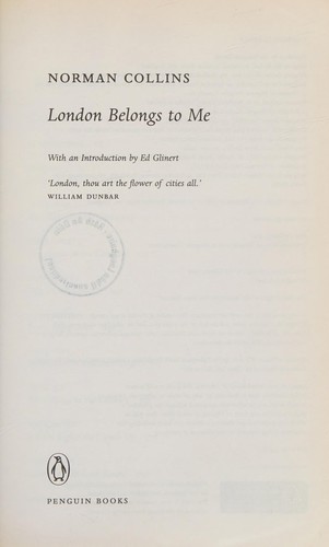 Norman Collins: London belongs to me (2008, Penguin Books)