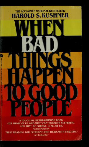 Harold S. Kushner: When Bad Things Happen to Good People (1981, Avon Books)