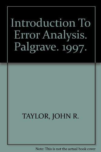 John R. Taylor: An Introduction to Error Analysis