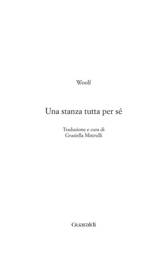 Una stanza tutta per sé (Italian language, 1995, Guaraldi)
