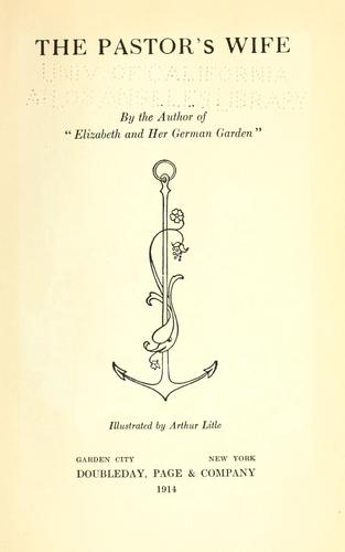 Elizabeth: The pastor's wife (1914, Doubleday, Page)