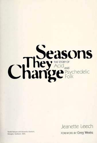 Jeanette Leech: Seasons they change (2010, Jawbone)