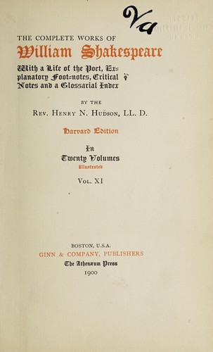 William Shakespeare: The complete works of William Shakespeare (1900, Ginn)